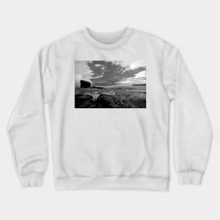 Collywell Bay Storm in B&W Crewneck Sweatshirt